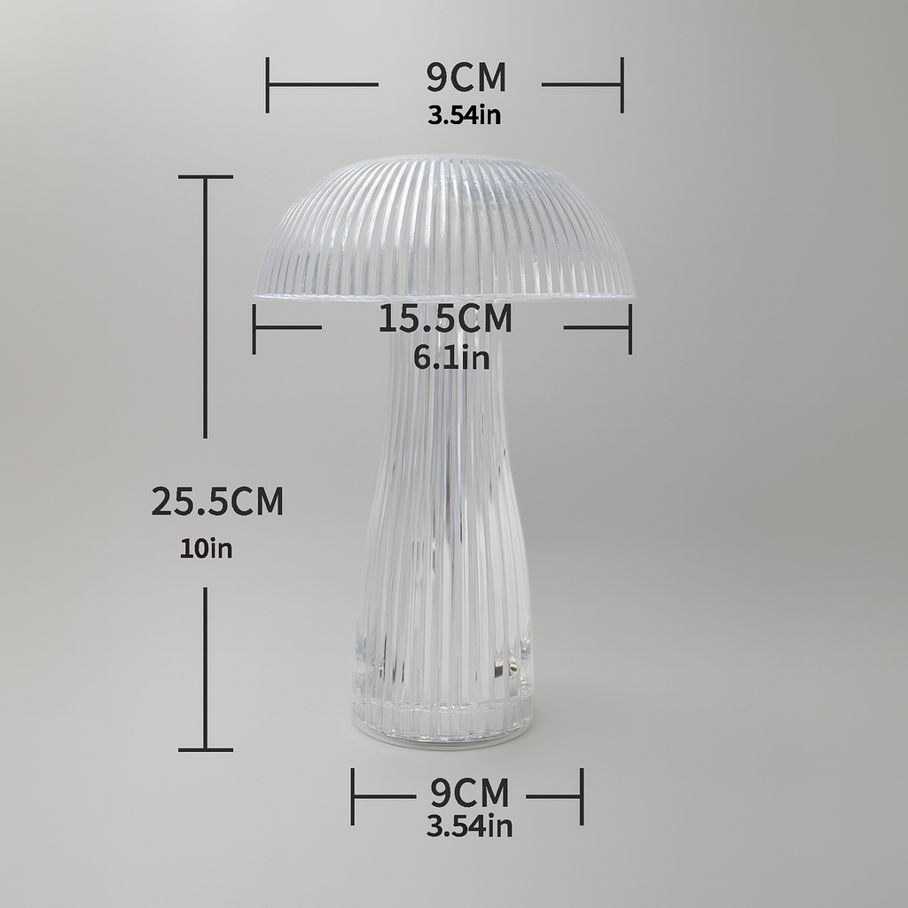 Mushroom Crystal Table Lamp - Colorful Touch Light